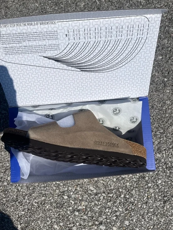 Birkenstock Men’s Arizona Suede Two-Strap Sandal - Taupe Brown - Picture 2 of 4